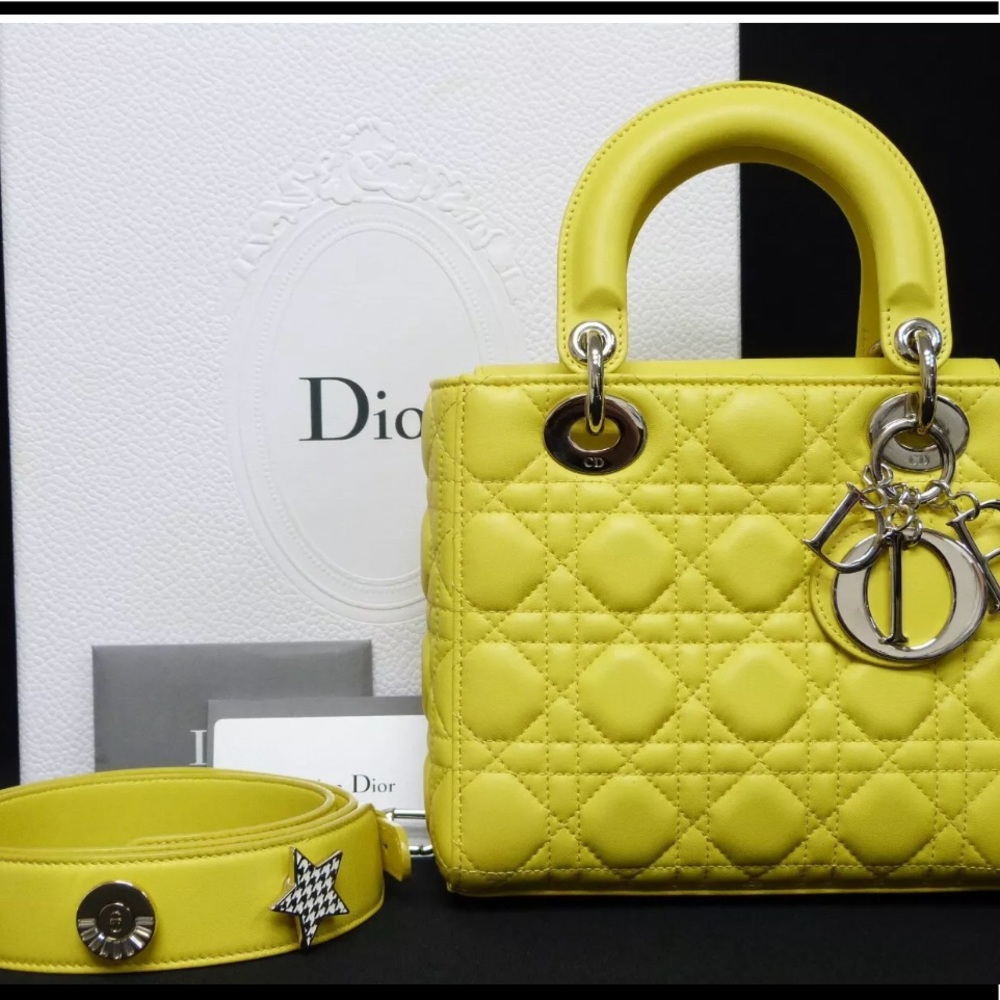 ❌SOLD❌ MY LADY DIOR YELLOW LAMBSKIN💛💛